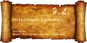 Holczinger Leander névjegykártya